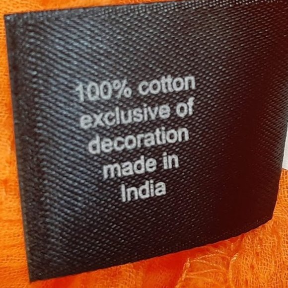 Lane Bryant Gauze/Crochet Orange Top14/16 - Picture 9 of 9